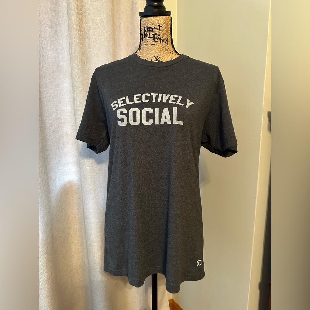 Selectively Social Humor Graphic Novelty Funny T Shirt